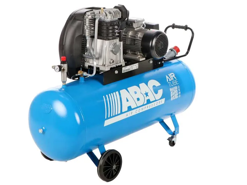 ABAC A49B 200 CT4 - Compresseur d'air électrique triphasé par courroie - Moteur 4 CV - 200 L