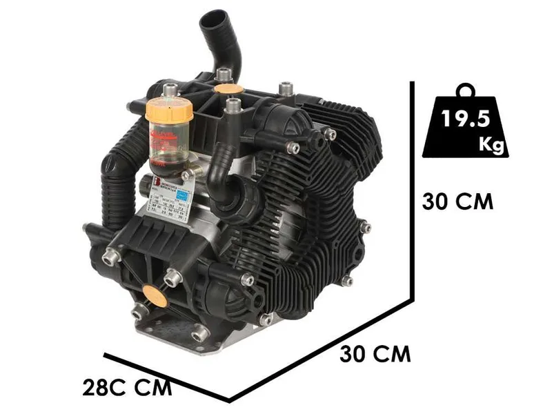 Bertolini Pumps POLY 2150 VS - Pompe à basse pression pour le désherbage sur tracteur - Version pour acides et produits chimiques