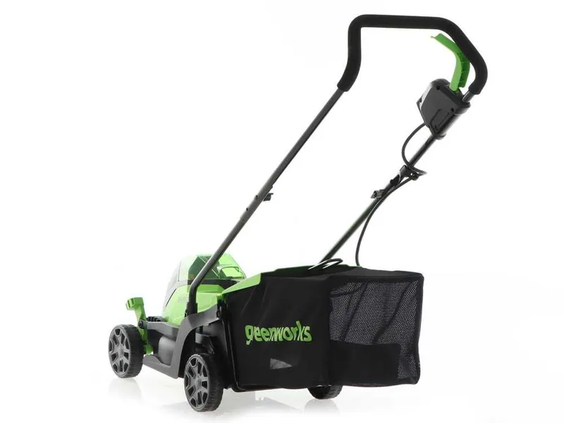 Greenworks GD24LM33 - Tondeuse à gazon à batterie - 24 V/8 Ah - Largeur de coupe 33 cm