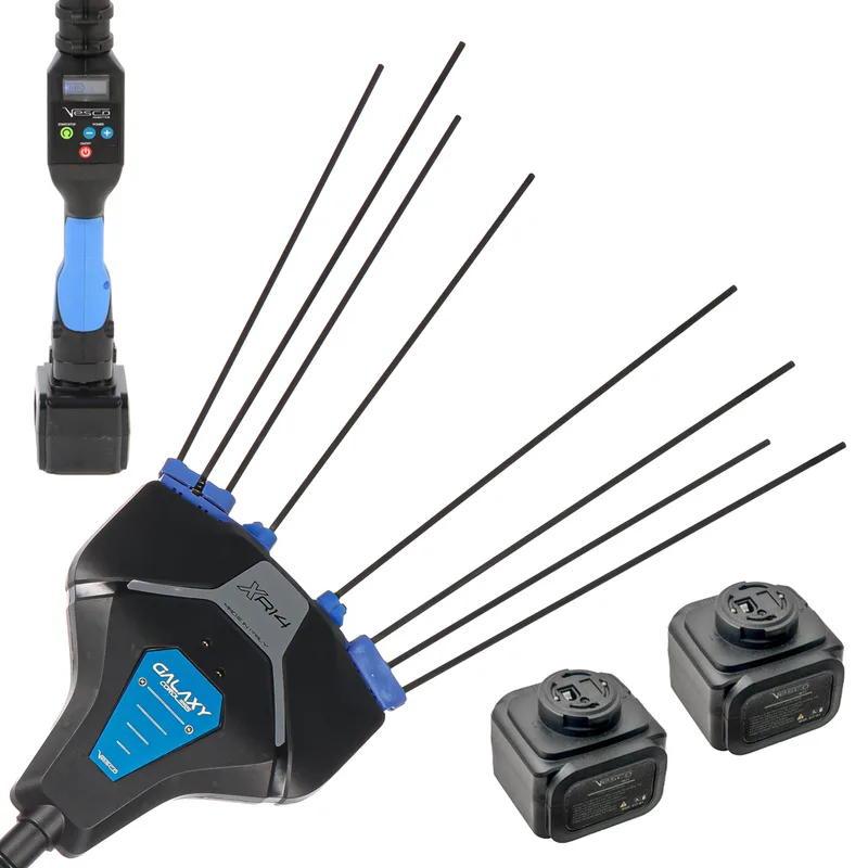 Vesco galaxy XR21T.1 - Peigne vibreur à batterie au lithium - Perche télescopique 210-320 cm - 2x 21,6V 4,5Ah