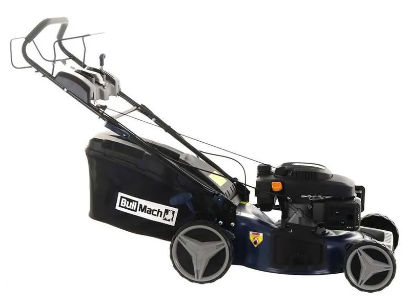 BullMach ACHILLE 51 - Tondeuse à gazon thermique tractée - 4 en 1 - Moteur de 224 cc