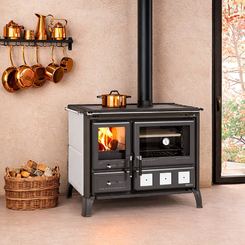 La Nordica GARDENIA XXL céramique - blanc cuisinière à bois