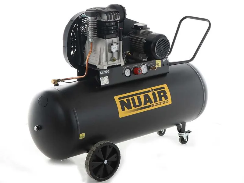 Nuair B3800B/4CT/200 Tech-Pro - Compresseur d'air électrique triphasé à courroie - Moteur 4 CV - 200 L