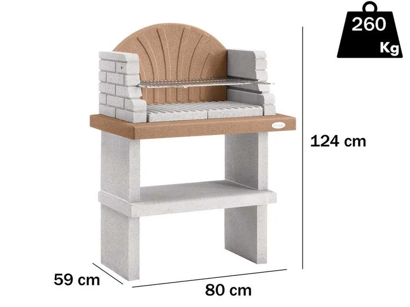 Palazzetti Siviglia - Barbecue à bois et charbon en maçonnerie
