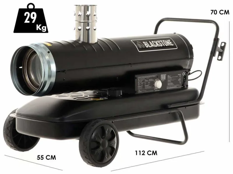 BlackStone i-BDH 30 KW - Générateur d'air chaud diesel - Chauffage indirect - 30 Kw