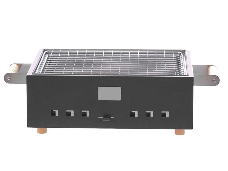 Barbecue de table à charbon Dalmazio - Artisanal - Coque noire anthracite
