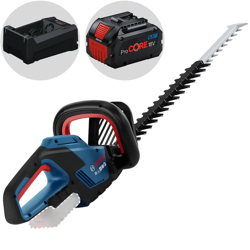 Bosch Professional GHE 18V-50 - Taille-haie à batterie 18V/5.5Ah - Lame de 50 cm