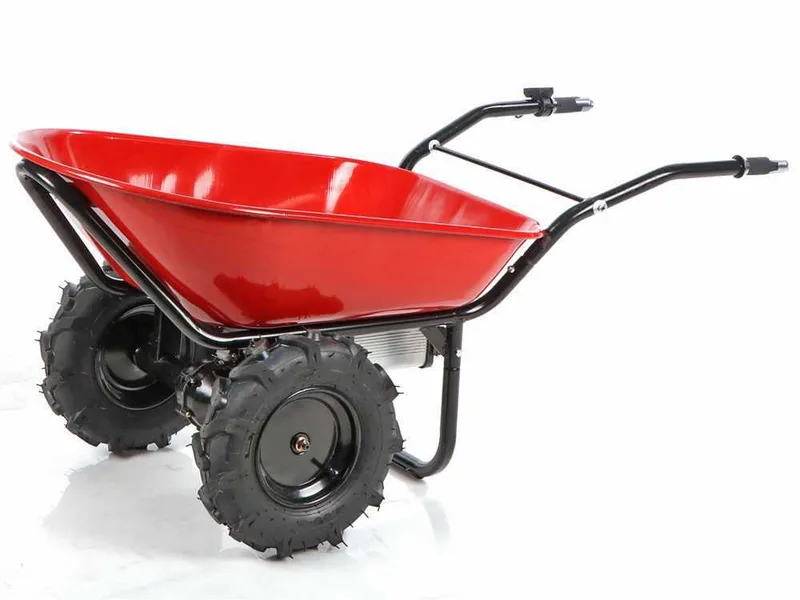 Brouette électrique avec roues traktor GeoTech CAR 260T-100 - Batterie de 40V et 6 Ah
