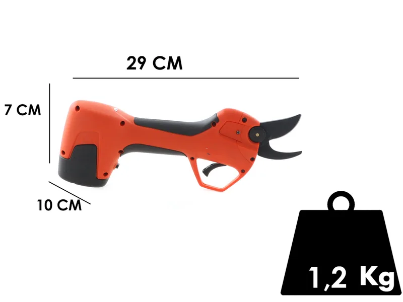 Sécateur électrique de taille Stocker Vulcano E-30 TP 16.8V avec coupe progressive - Diamètre de coupe 30 mm