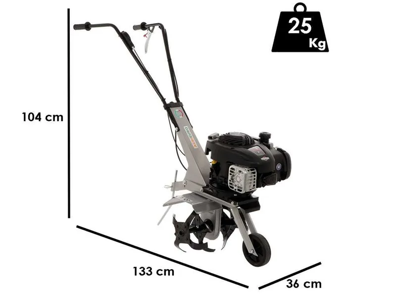 Motobineuse Agri 2 avec fraise 36 cm - Moteur à essence B&S 450 OHV - 1 vitesse avant