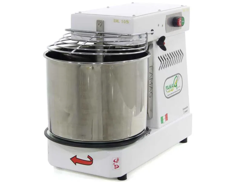 Pétrin à spirale Famag IM 10-S monophasé avec tête basculante - 10 KG