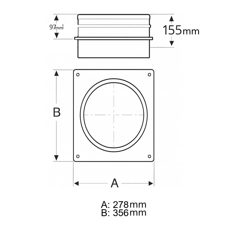 Schiedel ICS support intermédiaire Ø180 mm double paroi brillant