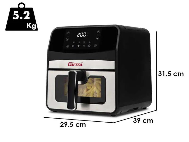 Girmi FG85 Ecofrit 6.5 - Friteuse à air chaud digitale 6,5 L