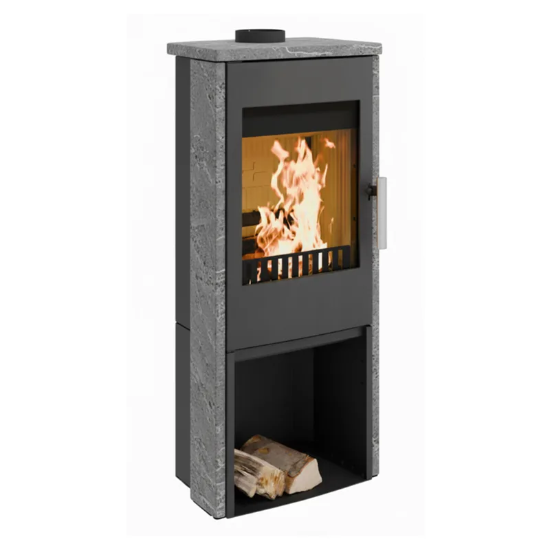 Haas+Sohn Vitorre Poêle à bois 6 kW Serpentino noir
