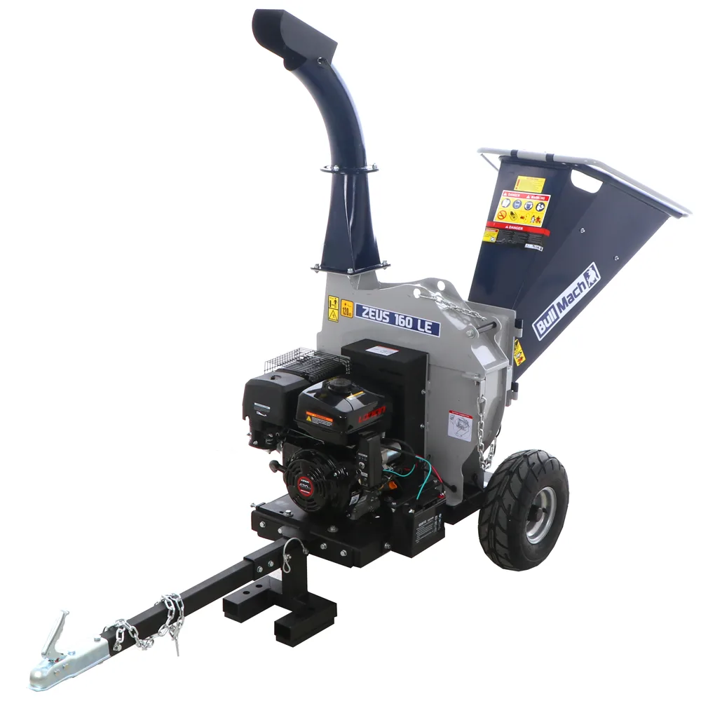 BullMach ZEUS 160 LE - Broyeur à moteur thermique remorquable - Loncin 420cm3 avec démarrage électrique