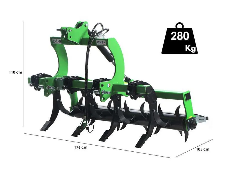 Décompacteur agricole Seven Italy BIG à 4 dents 160 cm rouleau hydraulique