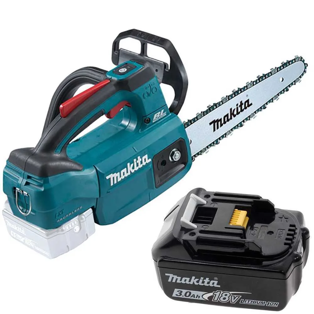 Makita DUC254CZ - Tronçonneuse à batterie 18 V 3 Ah - Guide Carving de 25 cm
