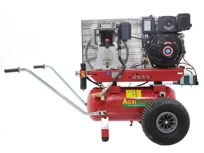 Motocompresseur avec moteur diesel AgriEuro GVD 50/700 AE compresseur thermique à gasoil démarrage électrique