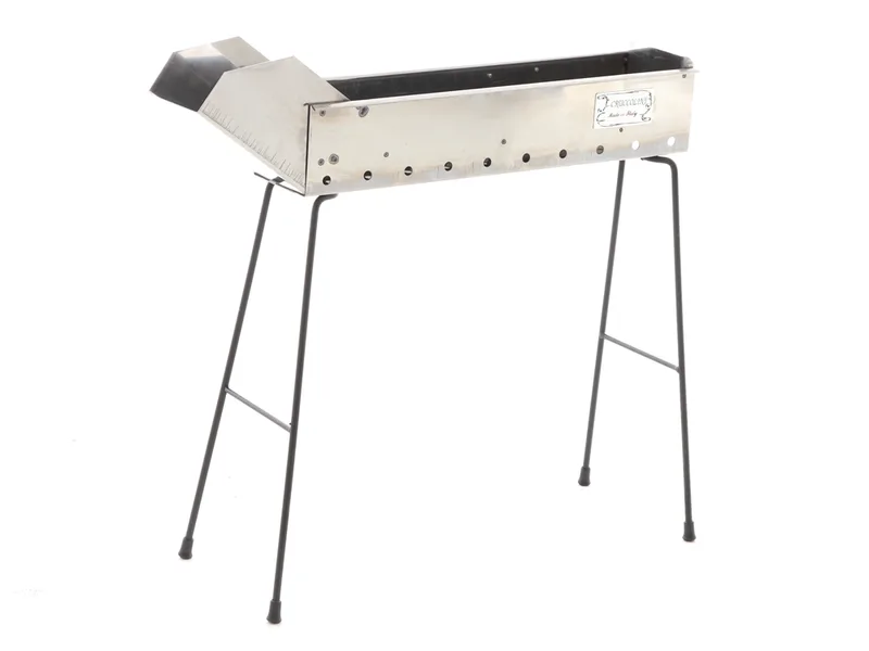 Cruccolini Inox 50 cm - Barbecue spécial pour brochettes à charbon