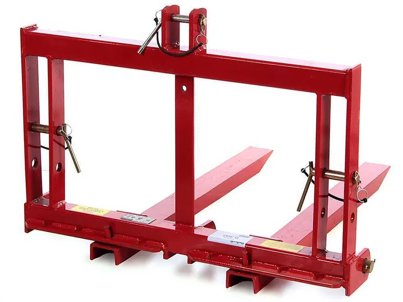 GeoTech D300 - Fourche à palettes pour tracteur - Portepalette postérieure - Capacité de charge 300 Kg