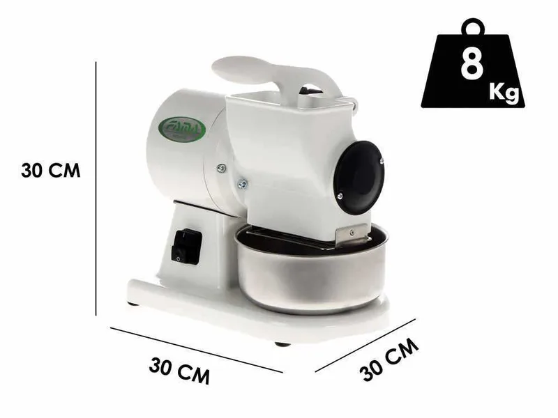 Fama mignon gm - Râpe électrique - Corps en aluminium poli - 0.5 CV - Blanche