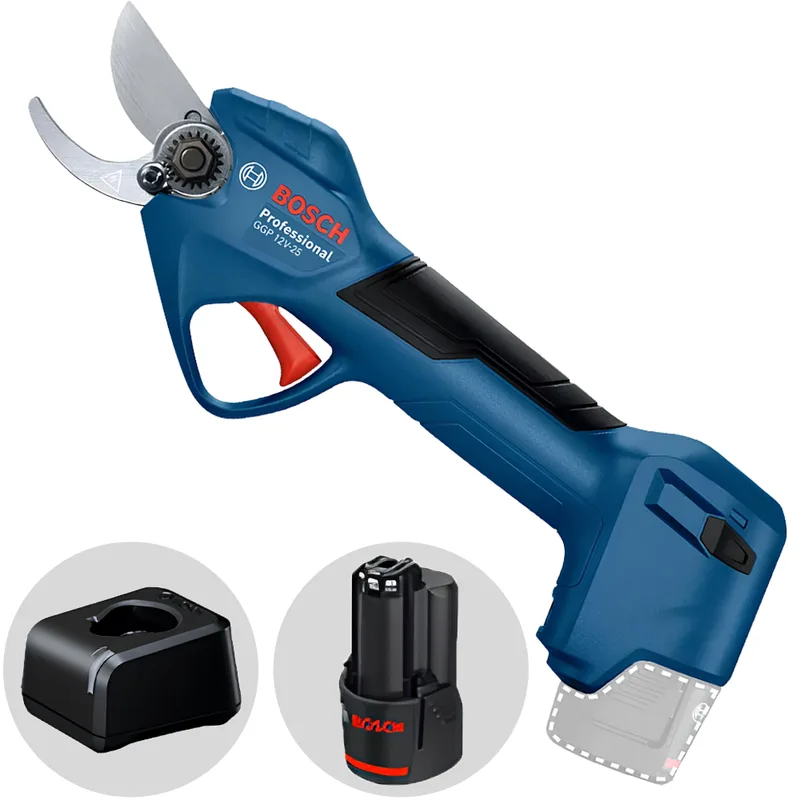 Bosch Professional GGP 12V‑25 - Sécateur électrique de taille - 12 V 3 Ah - Diamètre de coupe 25 mm