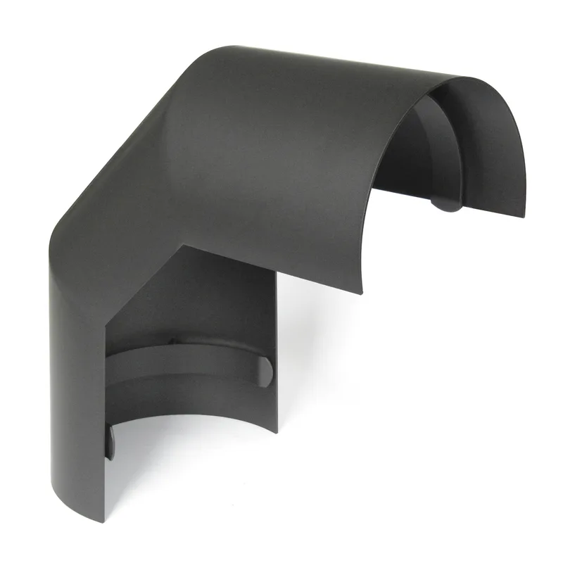 Raik Basic écran thermique 150mm gris fonte pour coude en 3 parties 90° pour tuyau de fumée / conduit de fumée