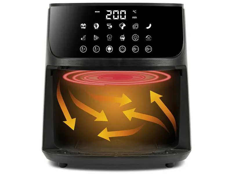 Girmi FG78 EcoFrit Black - Friteuse sans huile 6L