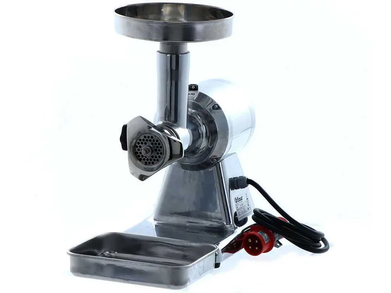 Fimar TC12S - Hachoir à viande électrique - 400V - 1CV - Groupe de hachage INOX - Sans inverseur de marche