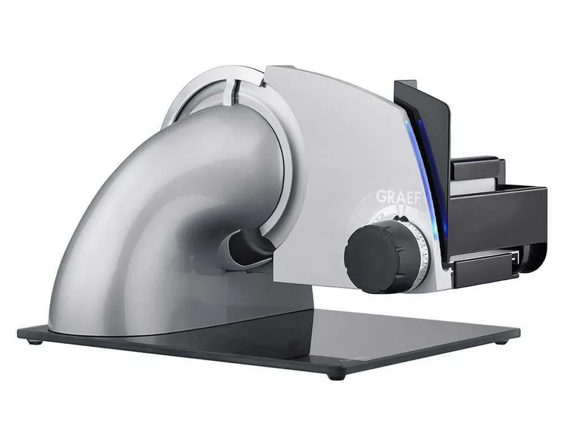 Graef SKS Line 700 Silver - Trancheuse en porte-à-faux avec lame de 170 mm - Avec éclairage à Led