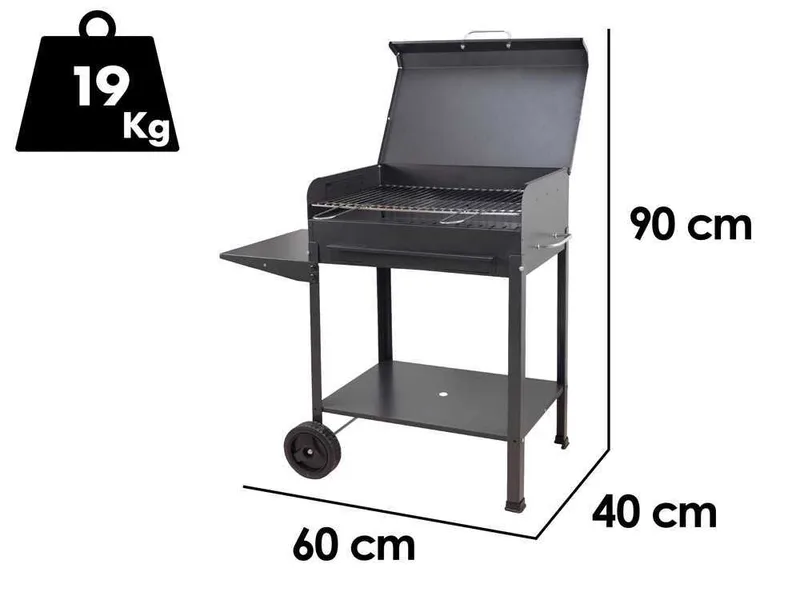 Mille Vanessa Medium - Barbecue à charbon en fer artisanal - 57,5x37 cm