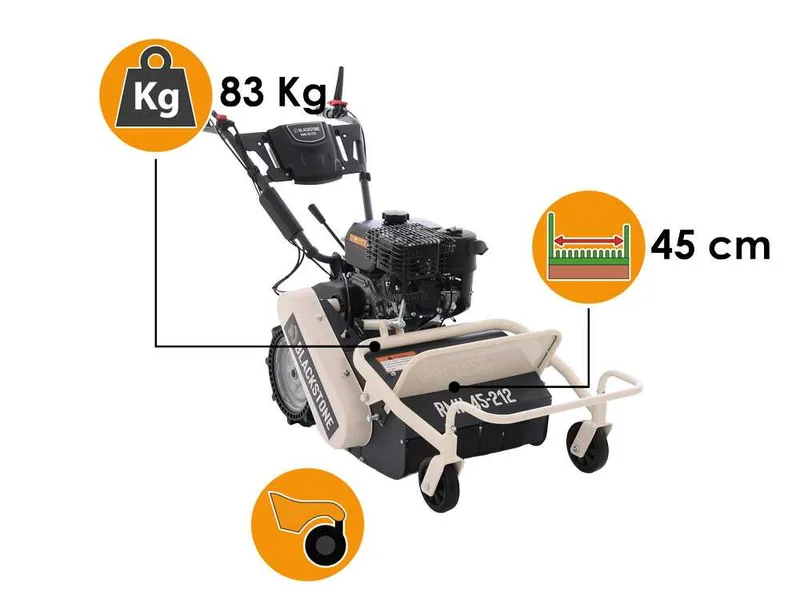 BlackStone RMH 45-212 - Tondeuse débroussailleuse à couteaux - Moteur WM170F