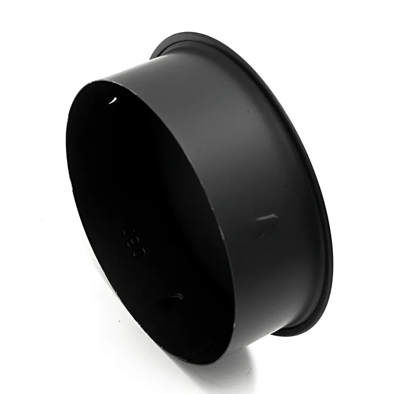 Raik Basic capuchon aveugle 150mm noir pour tuyau de fumée / conduit de fumée