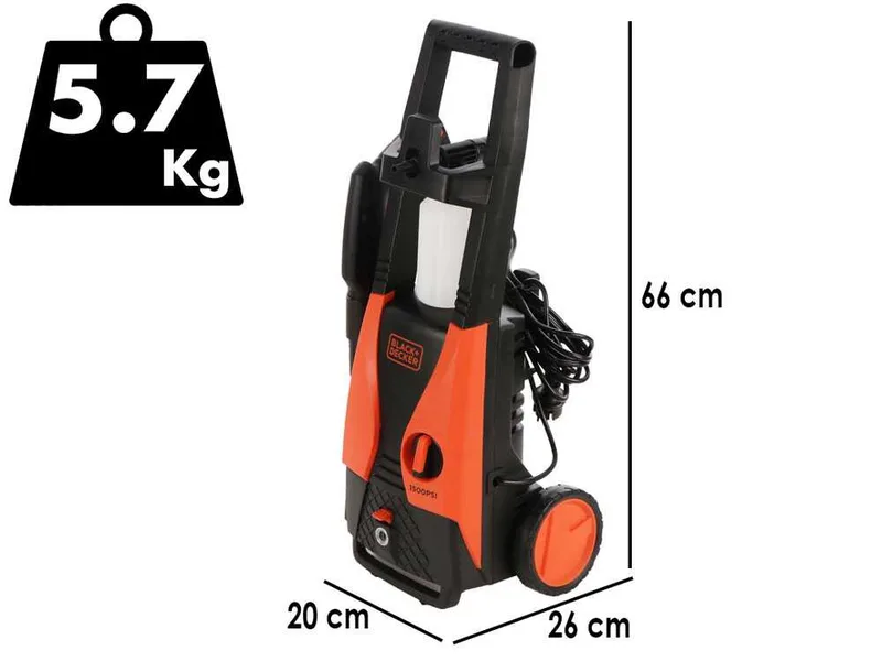 Black & Decker PW1450TDL-QS - Nettoyeur haute pression à eau froide - 105 bar - 426 l/h