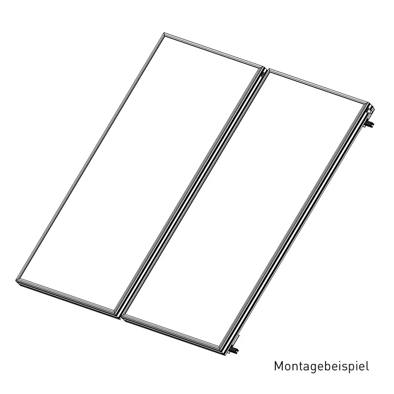 Sunex Standard Kit de montage pour toit incliné 25-60 degrés pour 2 collecteurs solaires plats Basicx 2.0