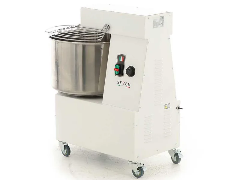 Pétrin à spirale professionnel Seven Italy GH 50 2V - 230 V - Avec roues et Minuterie - 2 vitesses