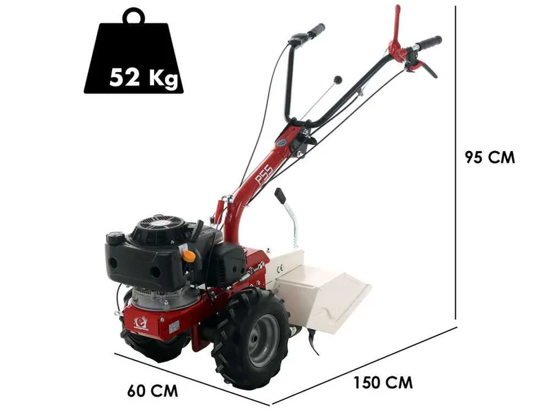 Eurosystems P55 - Motoculteur à essence - Loncin LC1P70F-3 - 6,5 Cv