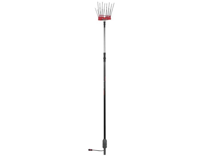 Lisam Swing 36V - Peigne vibreur Électrique à batterie - Avec 8 + 8 dents en carbone - Perche télescopique - 220-300 cm