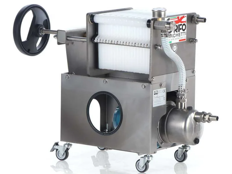 Grifo Professional Inox 20 - Filtre pour vin à plaques - Pompe œnologique pour filtrer le vin