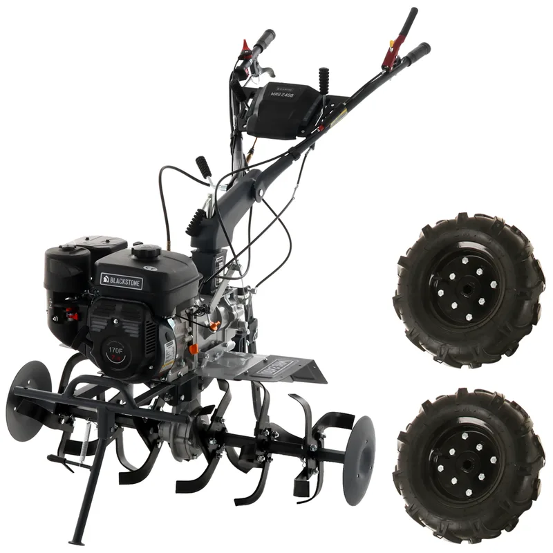 BlackStone MHG 2400 - Motobineuse thermique à essence de 212 cm3 - 7 CV