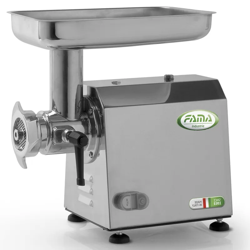 Fama TI12 - Hachoir à viande électrique - Corps et groupe de hachage en acier inox - 400V