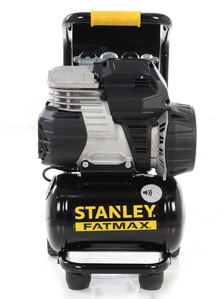 Stanley Sil Air 244/10 PCM - Compresseur d'air électrique vertical monophasé silencieux, oil-less - Moteur 1.5 CV - 10 L