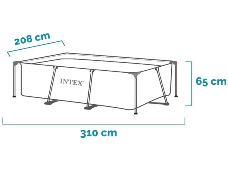 Intex Rectangular Frame 28271NP - 260x2160x65 cm - Piscine