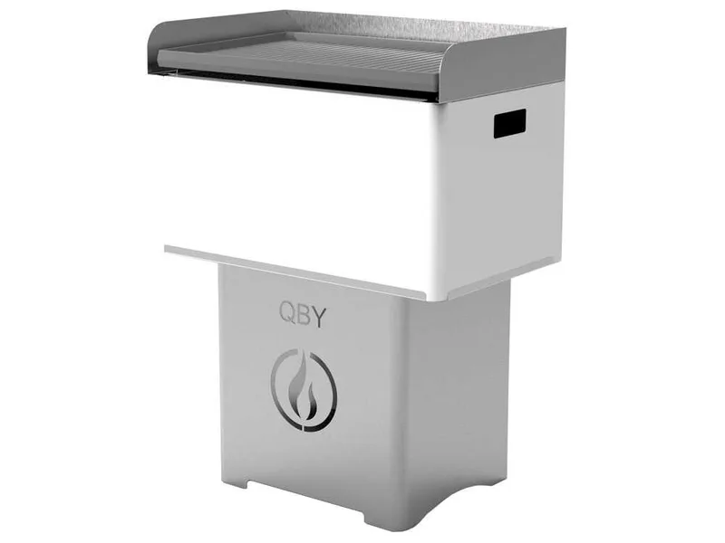 Linea VZ QBY Blanc - Barbecue pyrolitique à pellet transportable