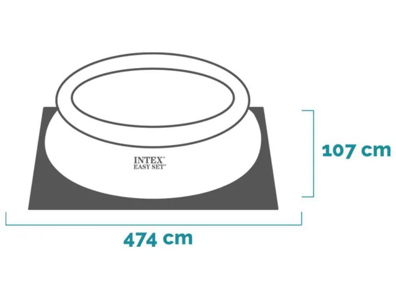 Intex Easy Set 26166NP - Ø457x107 cm - Piscine gonflable