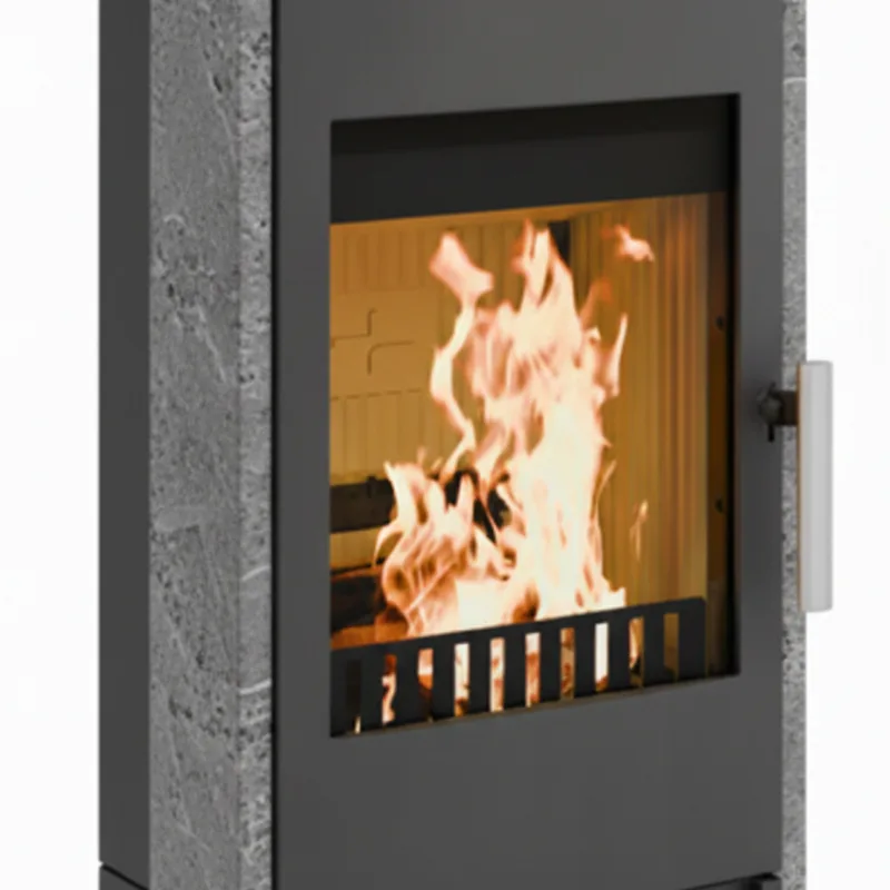 Haas+Sohn Vitorre Poêle à bois 6 kW Serpentino noir