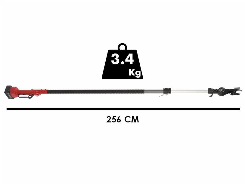 Archman HELIUM+ - Échenilloir à batterie - Perche 256 - 415 cm - 4Ah 21V - Diamètre de coupe 35 mm