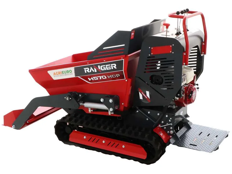 Brouette motorisée à chenilles dumper Ranger H570 HDP-E - Moteur Honda GX200 - Transmission hydrostatique