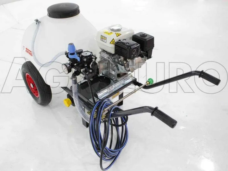 Kit motopompe de pulvérisation Comet MC 25 - Honda GP 160 et chariot avec cuve 120 lt