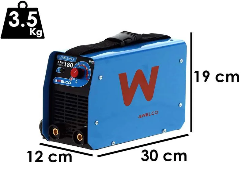 Poste à souder à inverter à électrode MMA Awelco ARC 180 - avec Kit MMA - Cycle @160A